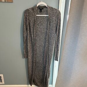White House Black Market Black and Gray Cardigan